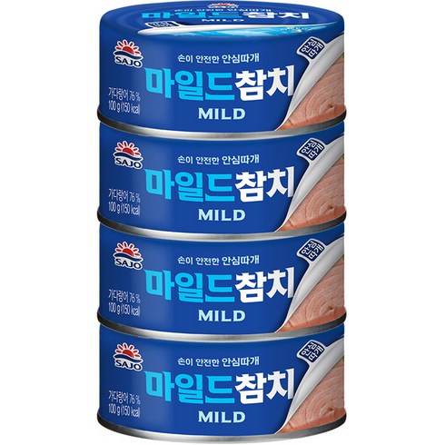 사조 마일드 참치 안심따개, 100g, 4개