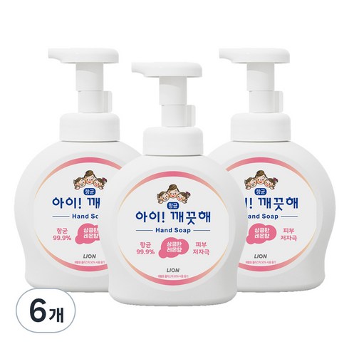 아이깨끗해 - 아이깨끗해 핸드워시 용기형 상큼한 레몬향, 490ml, 6개