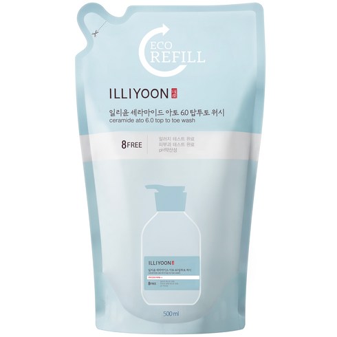 일리윤 세라마이드 아토 6.0 탑투토 워시 리필형, 500ml, 1개