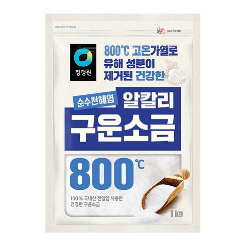 청정원구운소금 - 청정원 천일염 구운소금, 1kg, 1개