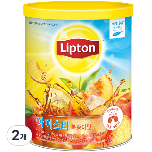 립톤 아이스티 분말 복숭아맛, 1.5kg, 1개입, 2개