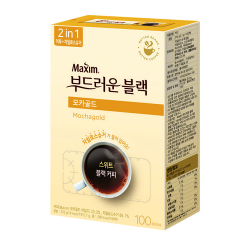 블랙커피 - 맥심 모카골드 부드러운 블랙 커피믹스, 2.7g, 100개입, 1개