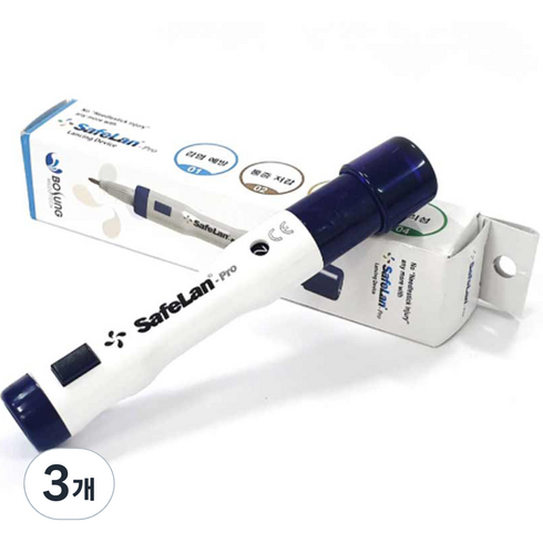 세이프란프로 볼펜형 수동 채혈기, 1개입, 3개