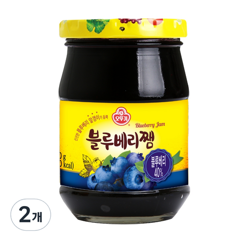 오뚜기 블루베리쨈, 300g, 2개