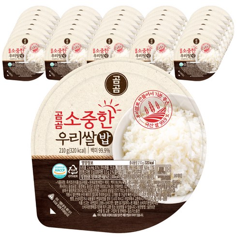 즉석밥 - 곰곰 소중한 우리쌀밥, 210g, 36개