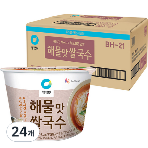 청정원 해물맛 쌀국수, 92g, 24개