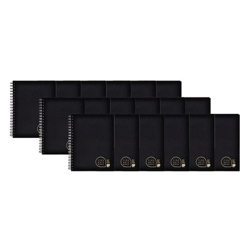 알파 인덱스스프링노트 178 x 258 mm 135매, BLACK, 18개입