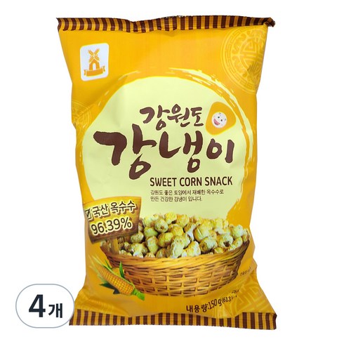 강냉이 - 성부식품 강원도 강냉이, 150g, 4개