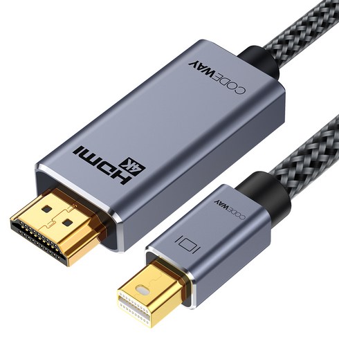 코드웨이 Mini DP to HDMI 케이블 UHD 4K60Hz, 1개, 3m