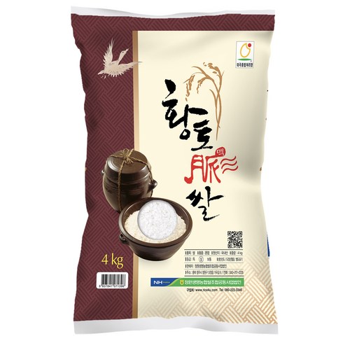 청원생명농협 2022년 햅쌀 황토맥쌀, 4kg, 1개