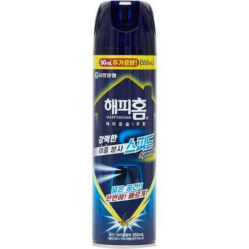 2023년 가성비 최고 에프킬라 - 해피홈 에어로솔 스피드 살충제 무향, 1개, 550ml