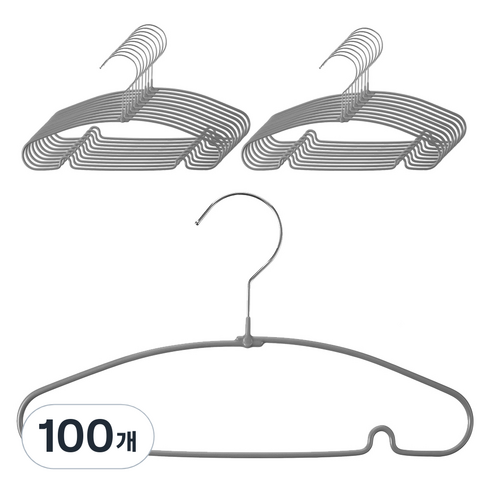 아기옷걸이판매 - 코멧 코팅 논슬립 키즈 옷걸이, 그레이, 100개