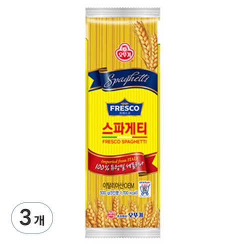 스파게티면 - 오뚜기 프레스코 스파게티, 500g, 3개