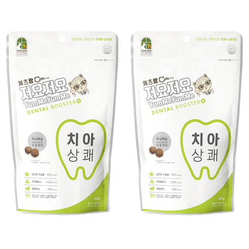 캐츠랑 고양이 저요저요 간식, 치아, 60g, 24개