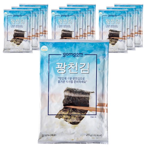 2023년 가성비 최고 재래김 전장 - 곰곰 광천김 전장, 25g, 25개