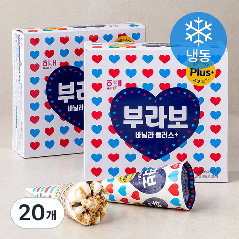 해태제과 부라보 바닐라 플러스 (냉동), 160ml, 20개