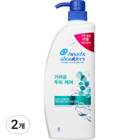 헤드앤숄더 가려운 두피케어 샴푸, 850ml, 2개