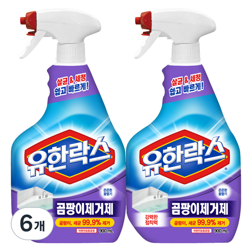 욕실곰팡이제거제 - 유한락스 곰팡이제거제, 900ml, 6개