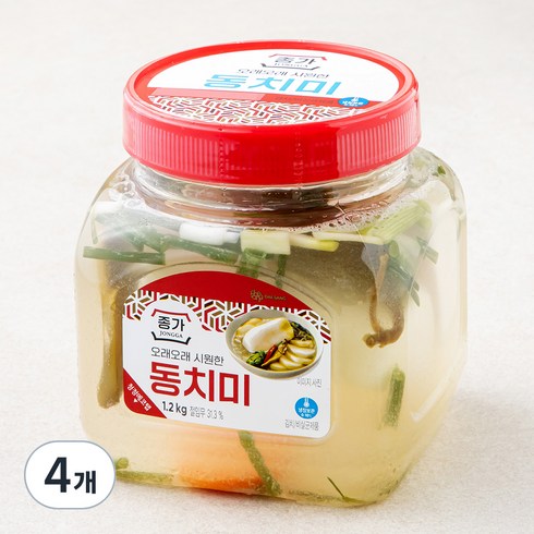 종가집 오래오래 시원한 동치미, 1.2kg, 4개
