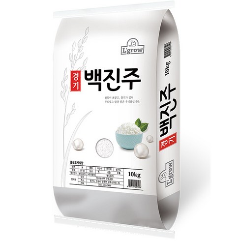 엘그로 경기미 백진주, 1개, 10kg