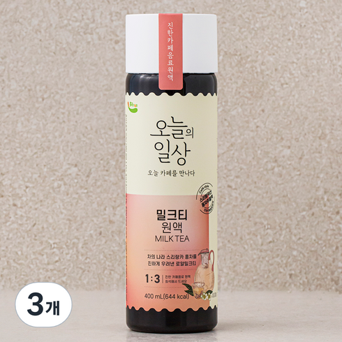 오늘의일상 밀크티 원액, 400ml, 3개