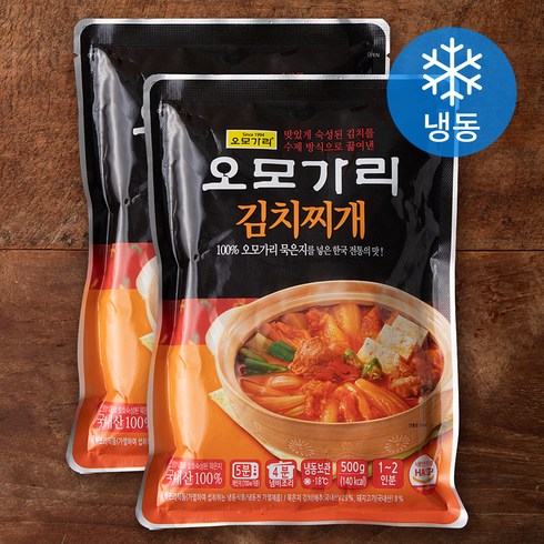 김치찌개밀키트 - 오모가리 수제 김치찌개 (냉동), 500g, 2개