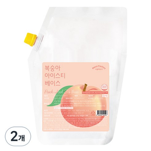 베버시티복숭아아이스티 - 서울팩토리 복숭아 아이스티 베이스, 2kg, 2개