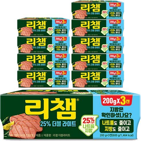동원리챔 - 동원 리챔 더블라이트, 600g, 10개