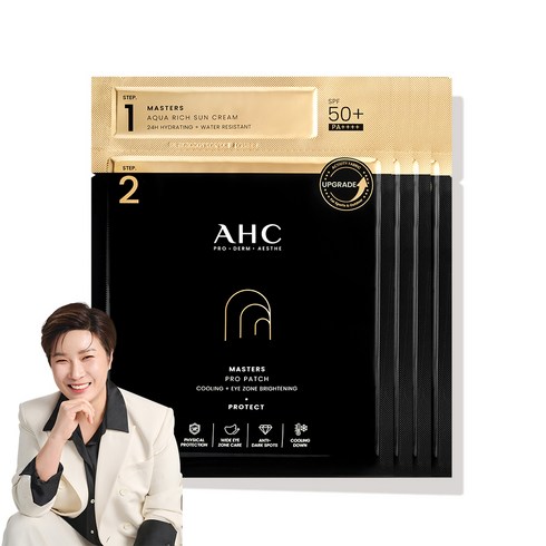 박세리썬패치 - AHC 마스터즈 프로 패치 8g + 선크림 SPF50+ PA++++ 1.5ml 4세트, 1세트