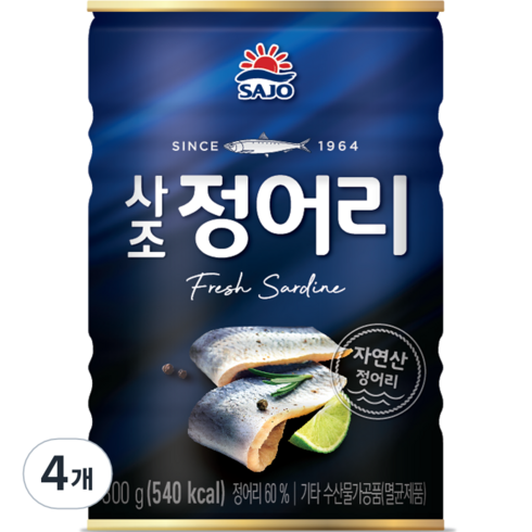 사조 정어리, 300g, 4개