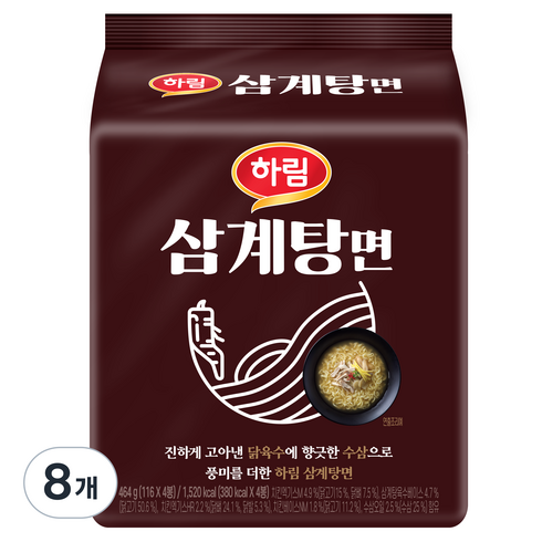 하림삼계탕면 - 하림 삼계탕면 116g, 8개