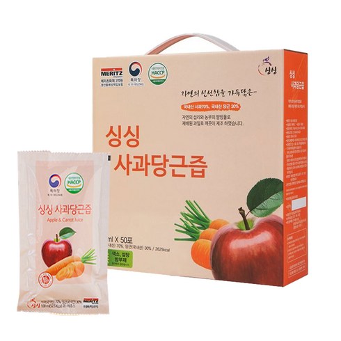 싱싱 사과당근즙 50p, 5L, 1개