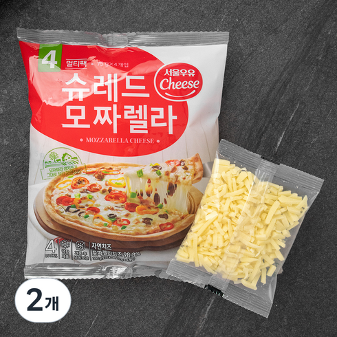 서울우유 멀티팩 모짜렐라 피자치즈, 300g, 2개