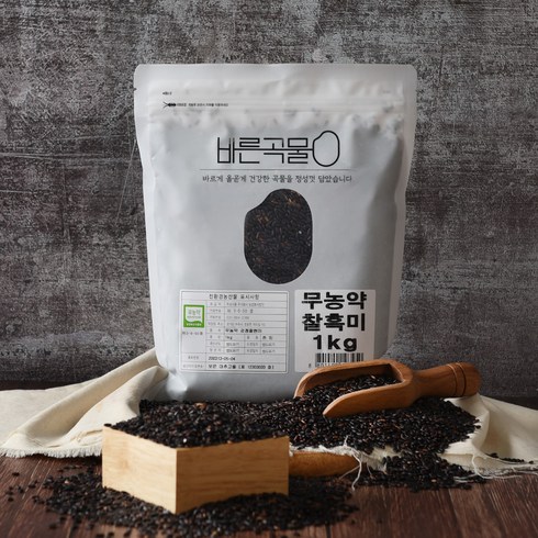 바른곡물 국산 무농약 찰흑미, 1kg, 1개