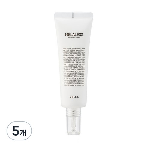 VELLA 멜라리스 화이트닝 크림, 50ml, 5개