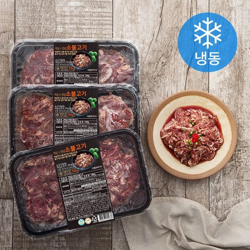 꿀맛나는세상 매실in양념 소불고기 (냉동), 300g, 3개