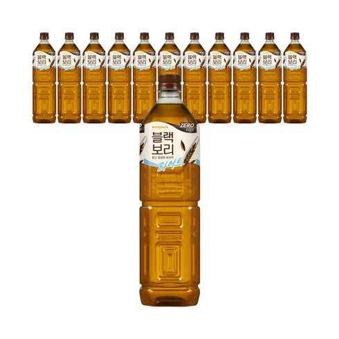 블랙보리 - 하이트진로 블랙보리라이트 제로칼로리, 1.5L, 12개