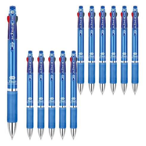 자바펜 제트 3볼 M 0.38mm, 블루, 12개