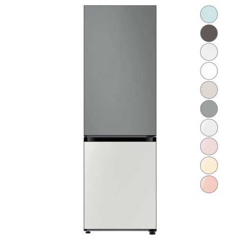 [색상선택형] 삼성전자 비스포크 2도어 키친핏 냉장고 333L 방문설치, RB33A3662AP