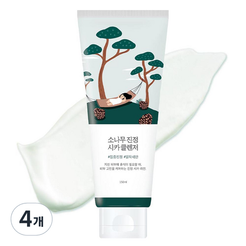 소나무진정시카클렌저 - 라운드랩 소나무 진정 시카 클렌저, 150ml, 4개