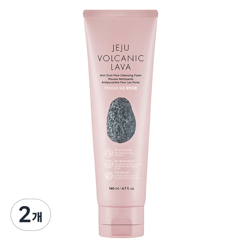 더페이스샵코팩 - 더페이스샵 제주 화산토 안티더스트 모공 클렌징 폼, 140ml, 2개