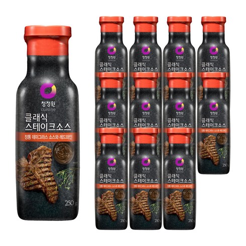 청정원 클래식 스테이크소스, 250g, 12개