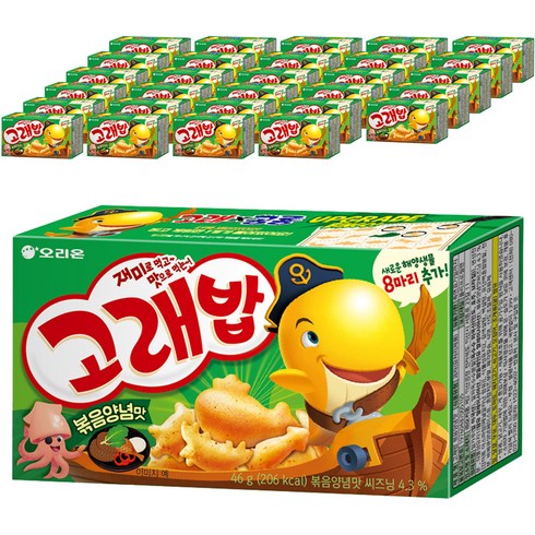 고래 - 오리온 고래밥 볶음양념맛 과자, 46g, 30개