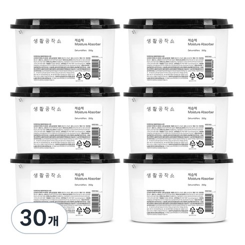 생활공작소 제습제 본품, 250g, 30개