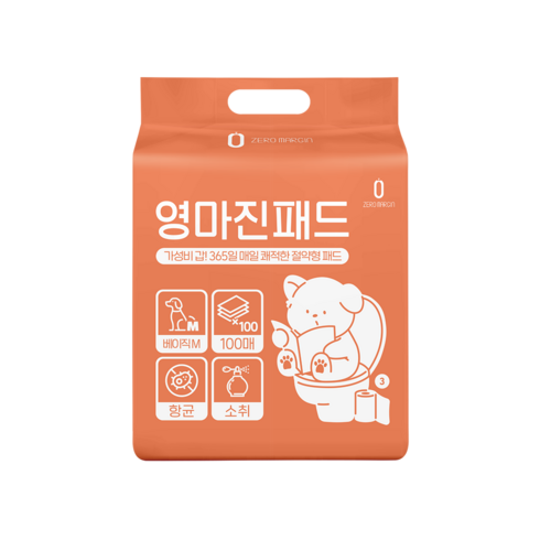 영마진 강아지 배변패드 베이직 18g, 100개입, 1개