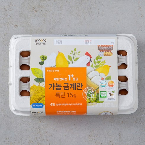 가농 무항생제 1+등급 특란, 15구, 1개