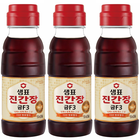 샘표 진간장 금에프3, 150ml, 3개