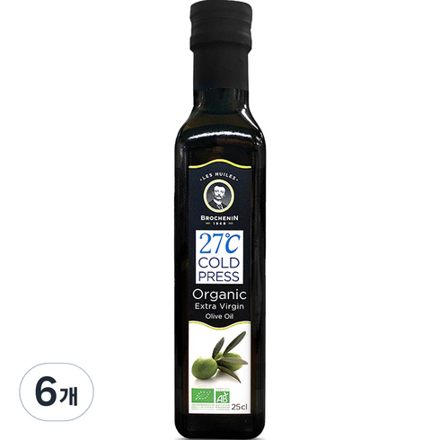 브로슈낭 엑스트라버진 유기농 올리브오일, 250ml, 6개