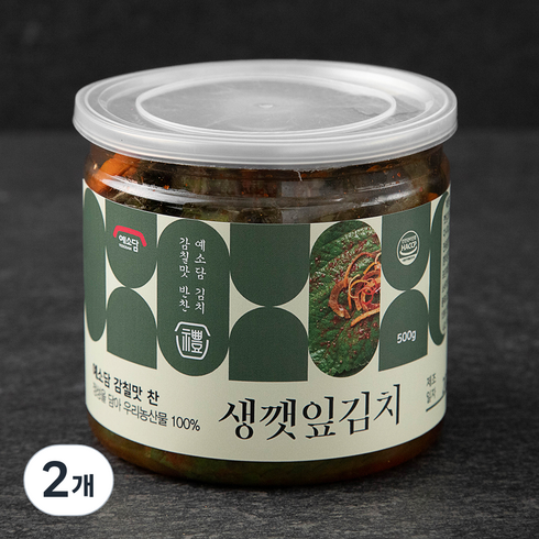 예소담 생깻잎김치, 500g, 2개