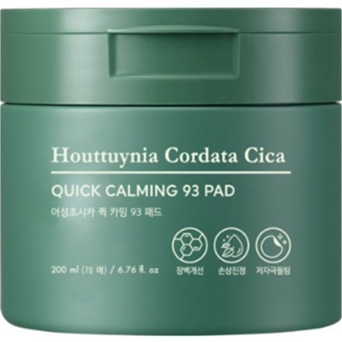 2023년 가성비 최고 어성초패드 - 토니모리 어성초시카 퀵 카밍 93 패드 200ml, 1개, 70개입